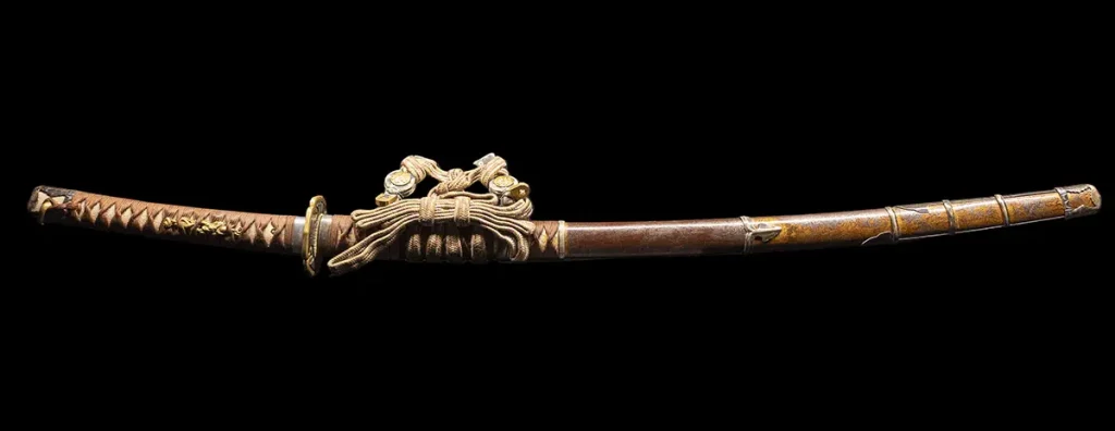 Katana Showa montata in Tachi Koshirae
